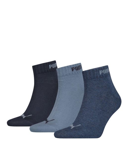 PUMA Black Herren Damen Quarter Socken Clyde 3Er Pack