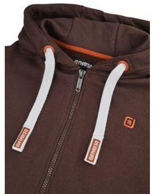 Riverso Sweatjacke Herren Mit Kapuze Reißverschluss Regular Fit Rivnoah in Brown für Herren