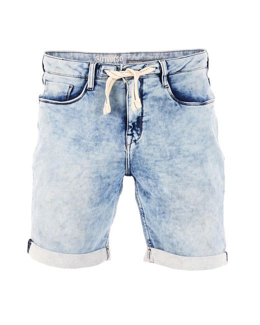 Riverso Jeans Shorts Herren Stretch Kurz Kordelzug Regular Fit Rivpaul in Gray für Herren