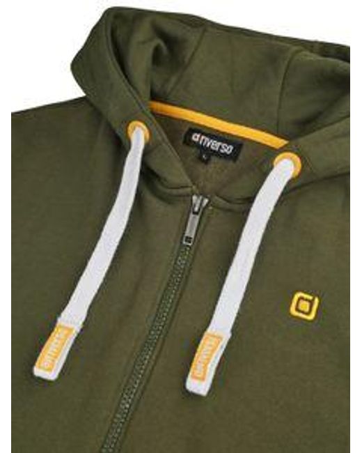Riverso Sweatjacke Herren Mit Kapuze Reißverschluss Regular Fit Rivnoah in Green für Herren