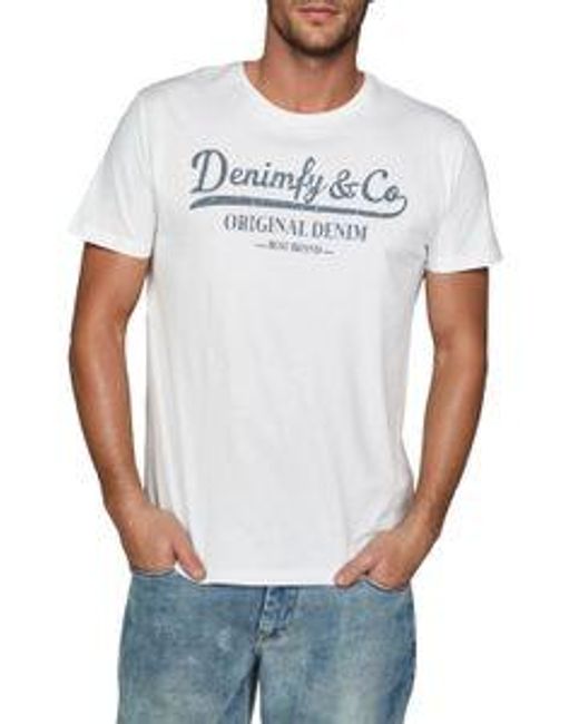 DENIMFY Tshirt Herren Baumwolle Regular Fit Dfnuri 4Er Pack Set in Blue für Herren