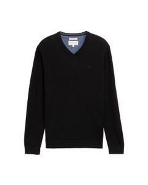 Tom Tailor Herren Pullover Basic V-Neck Knit in Black für Herren