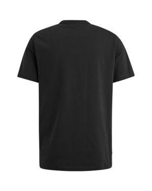 PME LEGEND Herren Rundhals T-Shirt Short Sleeve R-Neck Logo Carrier in Black für Herren