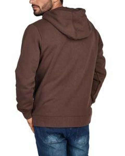 Riverso Sweatjacke Herren Mit Kapuze Reißverschluss Regular Fit Rivnoah in Brown für Herren