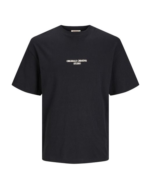 Jack & Jones Rundhals T-Shirt JORNOTO GRAPHIC BACK in Black für Herren