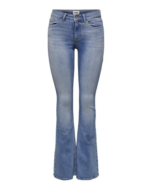 ONLY Blue Jeans ONLBLUSH MID FLARED TAI467 Blau