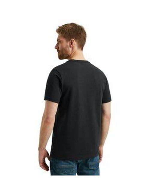 PME LEGEND Herren Rundhals T-Shirt Short Sleeve R-Neck Logo Carrier in Black für Herren