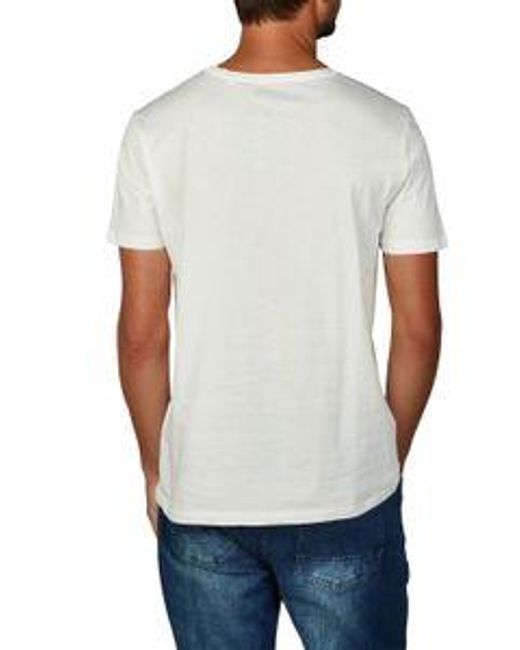 Riverso Tshirt Herren Baumwolle Regular Fit Rivleon in White für Herren