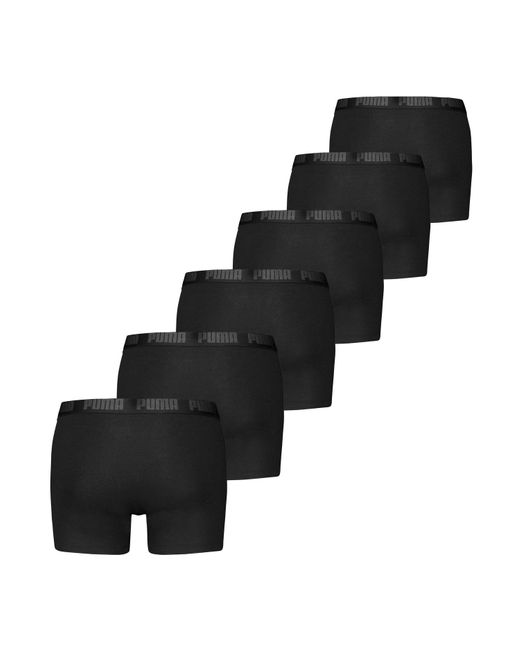 PUMA Herren Boxershort Everyday Boxer Ecom 6Er Pack in Black für Herren