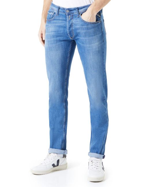 Replay Jeans GROVER Straight Fit in Blue für Herren