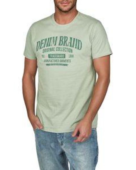 DENIMFY Tshirt Herren Baumwolle Regular Fit Dfnuri 4Er Pack Set in Blue für Herren