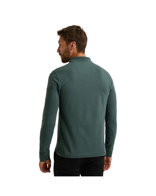 PME LEGEND Herren Poloshirt Long Sleeve Polo American Classic in Green für Herren