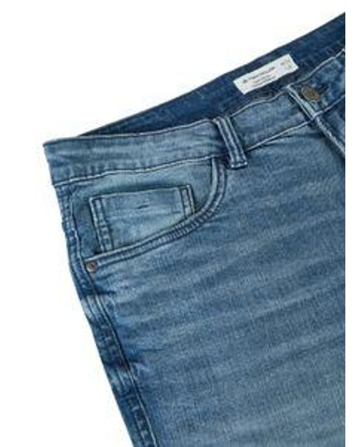 Tom Tailor Jeans Herren Stretch Lang Straight Fit Marvin in Blue für Herren