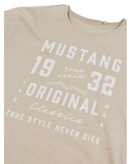 Mustang Tshirt Herren Regular Fit Bis 6Xl in White für Herren