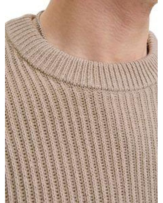 Jack & Jones Herren Rundhals Strickpullover Jjedover Knit Crew Neck in Natural für Herren