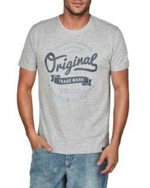 DENIMFY Tshirt Herren Baumwolle Regular Fit Dfnuri 4Er Pack Set in Blue für Herren