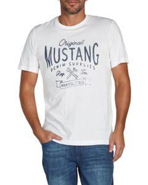 Mustang T-Shirt in Blue für Herren