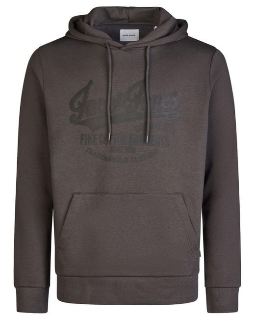 Jack & Jones Hoodie Herren Regular Fit Jjeadrian in Gray für Herren