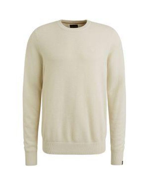 PME LEGEND Herren Rundhals Pullover R-Neck Cotton Modal in Natural für Herren