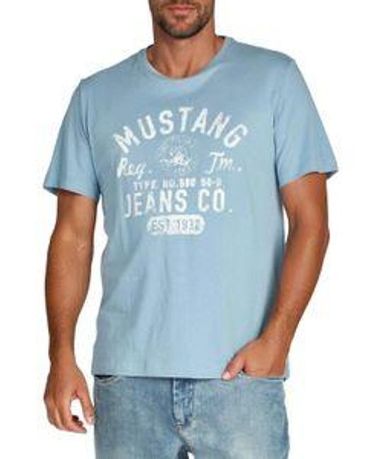 Mustang T-Shirt in Blue für Herren