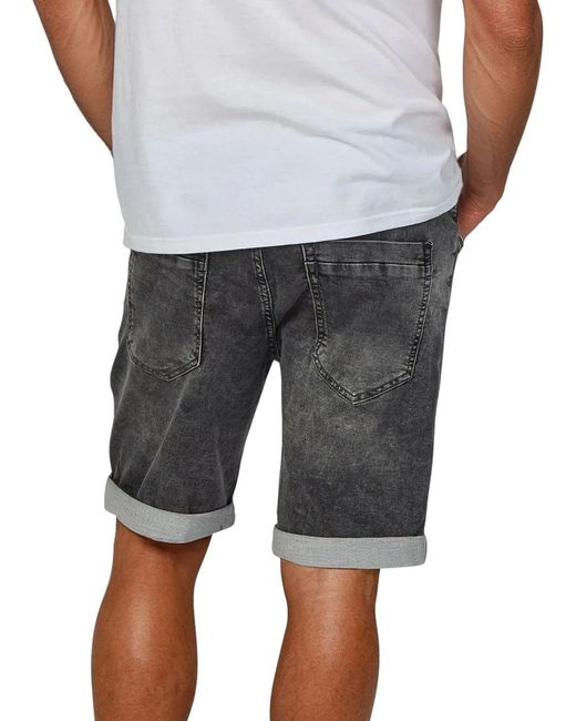 Riverso Jeans Shorts Herren Stretch Kurz Kordelzug Regular Fit Rivpaul in Gray für Herren