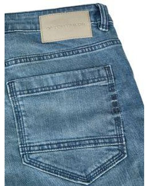Tom Tailor Jeans Herren Stretch Lang Straight Fit Marvin in Blue für Herren