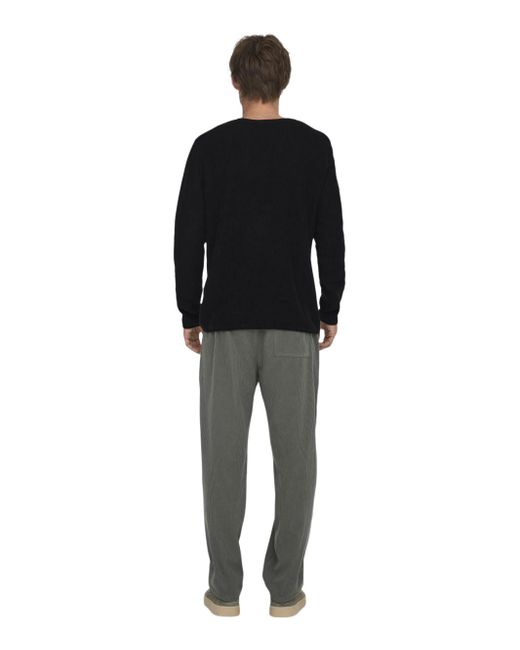 Only & Sons Herren Pullover Onseric Reg 12 Struc Crew Knit in Gray für Herren