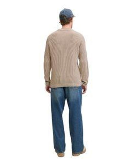 Jack & Jones Herren Rundhals Strickpullover Jjedover Knit Crew Neck in Natural für Herren