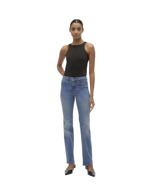 Vero Moda Blue Jeans VMFLASH MR STRAIGHT LI347 GA Straigt Fit