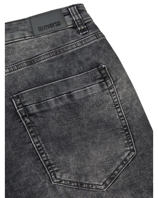 Riverso Jeans Shorts Herren Stretch Kurz Kordelzug Regular Fit Rivpaul in Gray für Herren