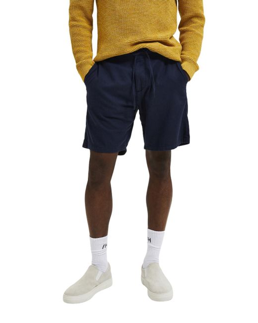 SELECTED Selected Herren Chino Shorts Slhregular-Brody Linen Regular Fit in Blue für Herren