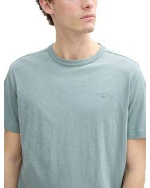 Tom Tailor Herren T-Shirt With Print- Regular Fit in Blue für Herren
