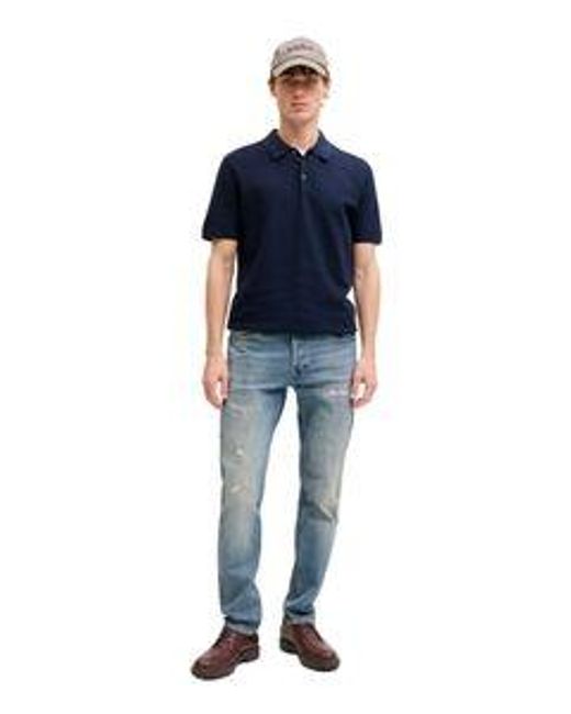 Jack & Jones Herren Poloshirt Jprbluriley Knit in Blue für Herren