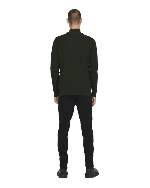 Only & Sons Stehkragen Pullover ONSPHIL in Black für Herren
