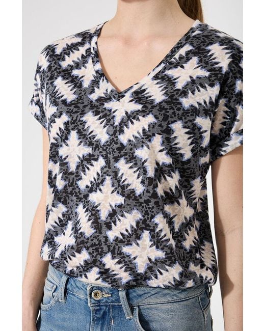 Garcia T-shirt Met Print in het Blue