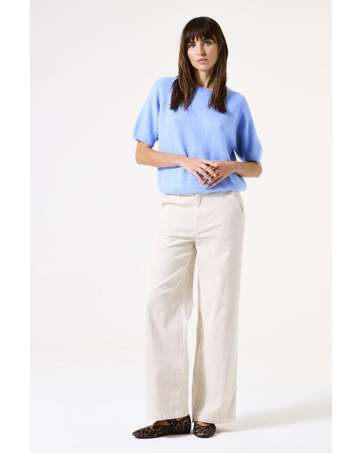 Garcia Corduroy Broek Gebroken in het Blue