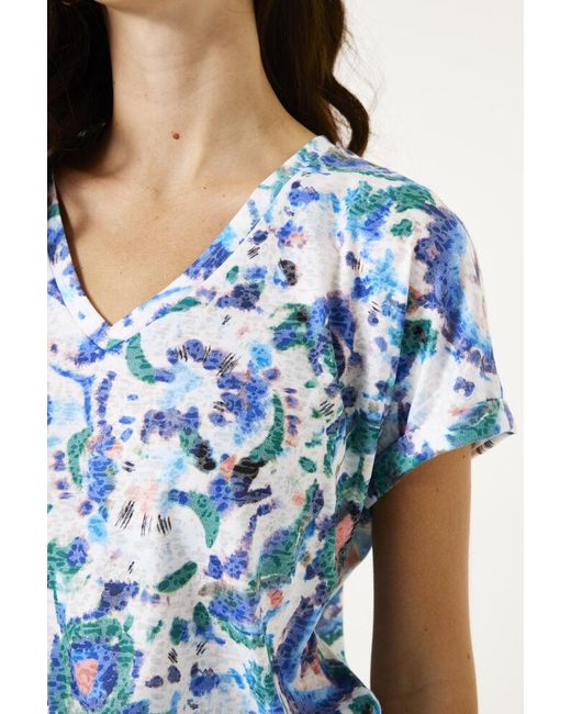 Garcia T-shirt Met Print in het Blue