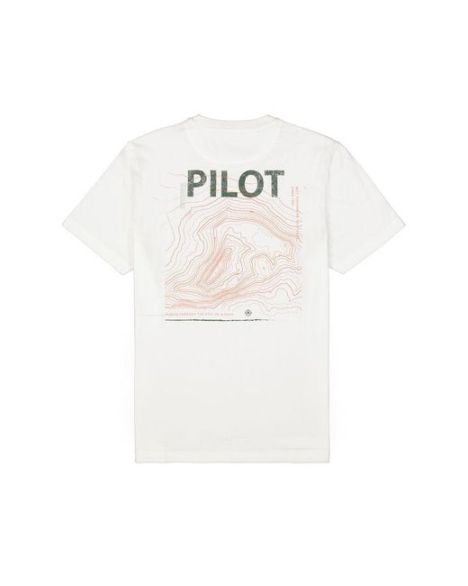 Pilot T-shirt Gebroken in het White voor heren