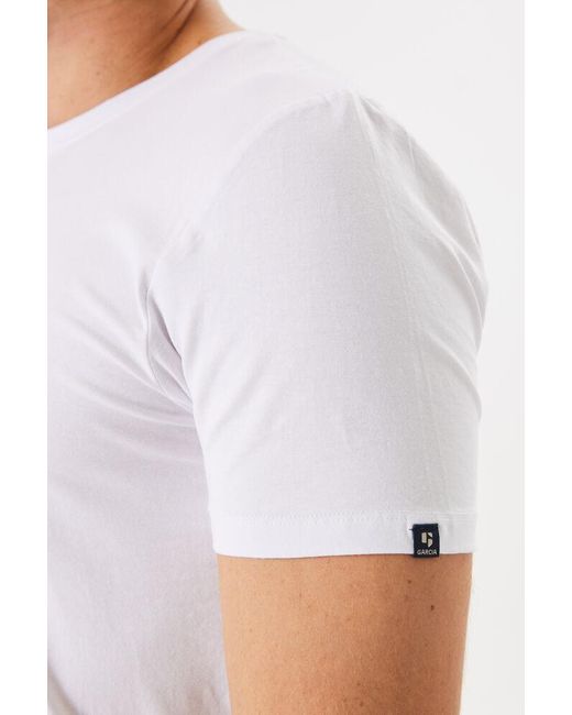 Garcia Basic T-shirt in het White voor heren