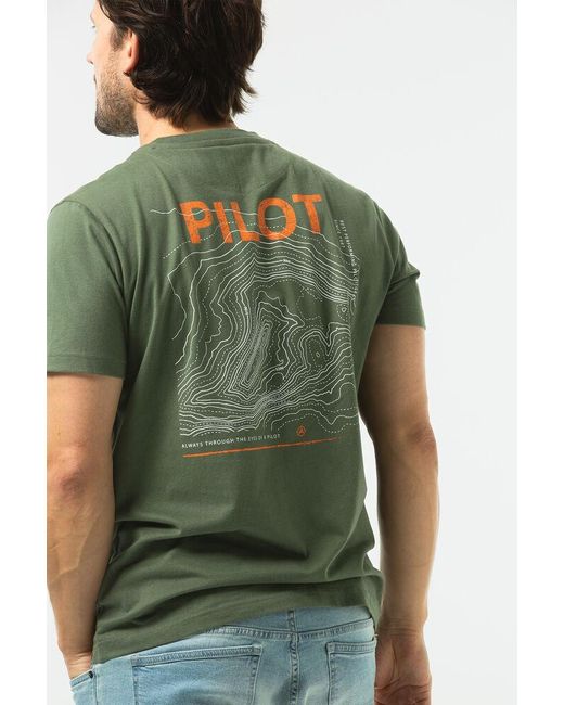 Pilot T-shirt in het Green voor heren
