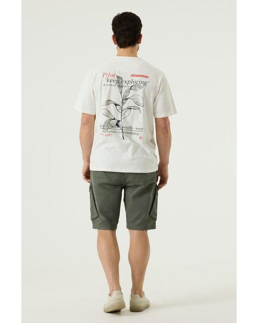 Pilot Cargo Short in het Natural voor heren