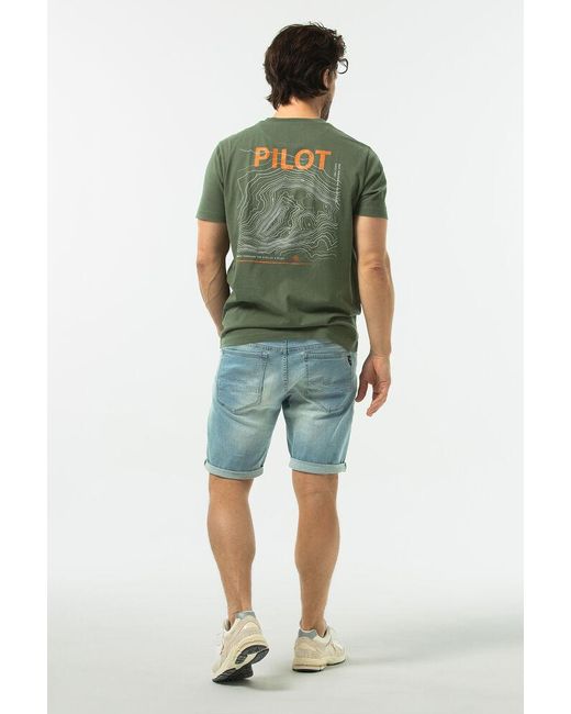 Pilot T-shirt in het Green voor heren