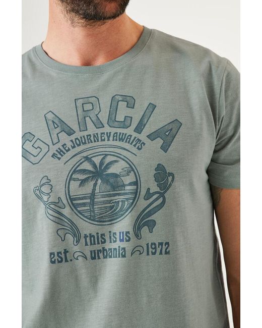 Garcia T-shirt in het Green voor heren