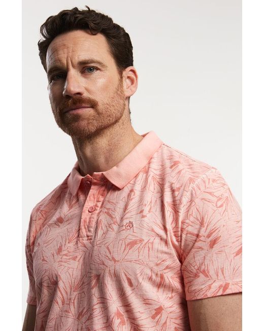 Pilot Polo Met Print in het Pink voor heren