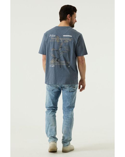 Pilot T-shirt in het Blue voor heren
