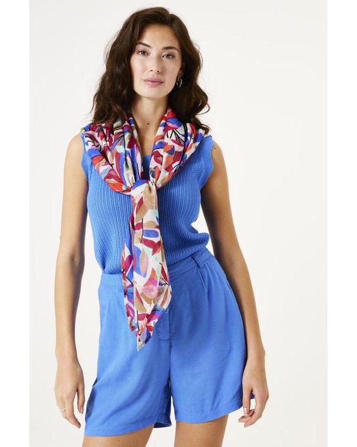 Garcia Sjaal Met Print in het Blue