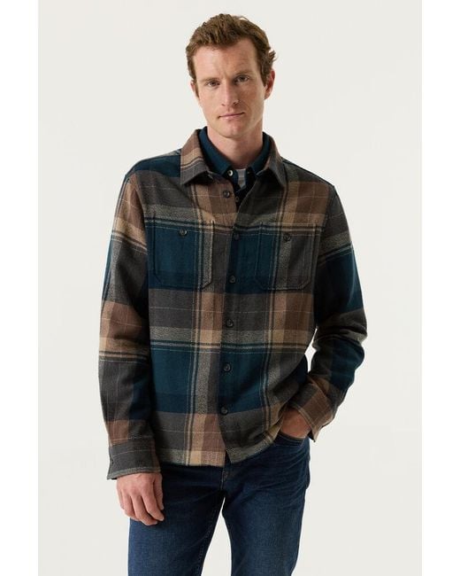 Pilot Overshirt Geruit in het Blue voor heren