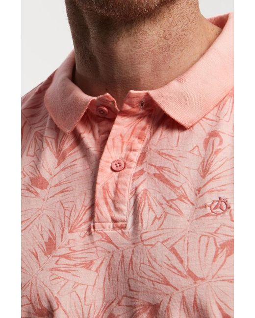 Pilot Polo Met Print in het Pink voor heren