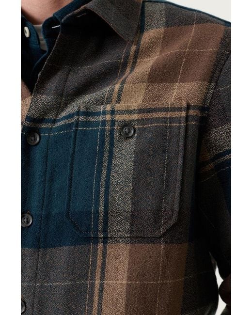 Pilot Overshirt Geruit in het Blue voor heren