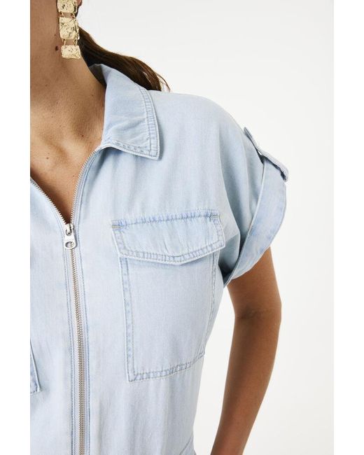 Garcia Denim Playsuit Bleached in het White